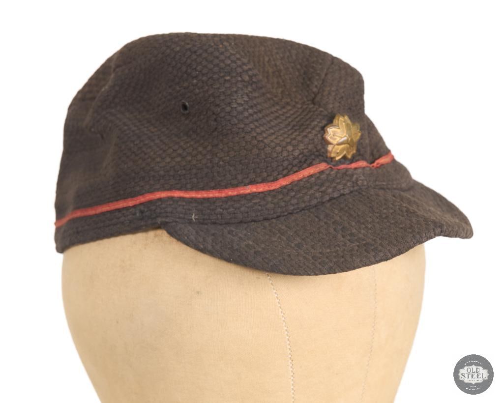 Vintage Japanese Fire Brigade Field Cap with Sakura Badge (1 of 5)