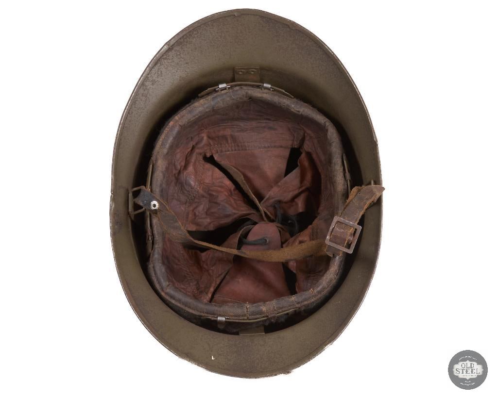 Original French Light Infantry Adrian Helmet with Liner and Chinstrap - 5