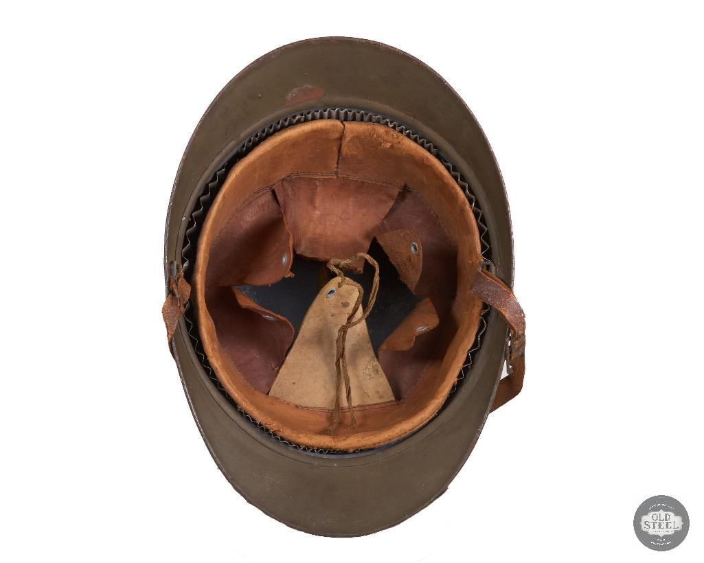 Original French Infantry Adrian Helmet with Liner and Chinstrap - 5