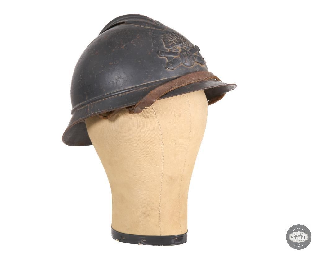 Original French Artillery Adrian Helmet with Liner and Chinstrap (1 of 5)