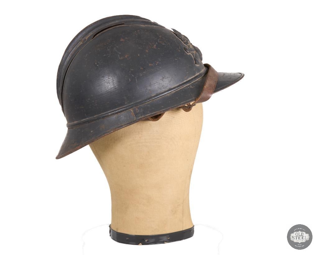 Original French Artillery Adrian Helmet with Liner and Chinstrap - 3