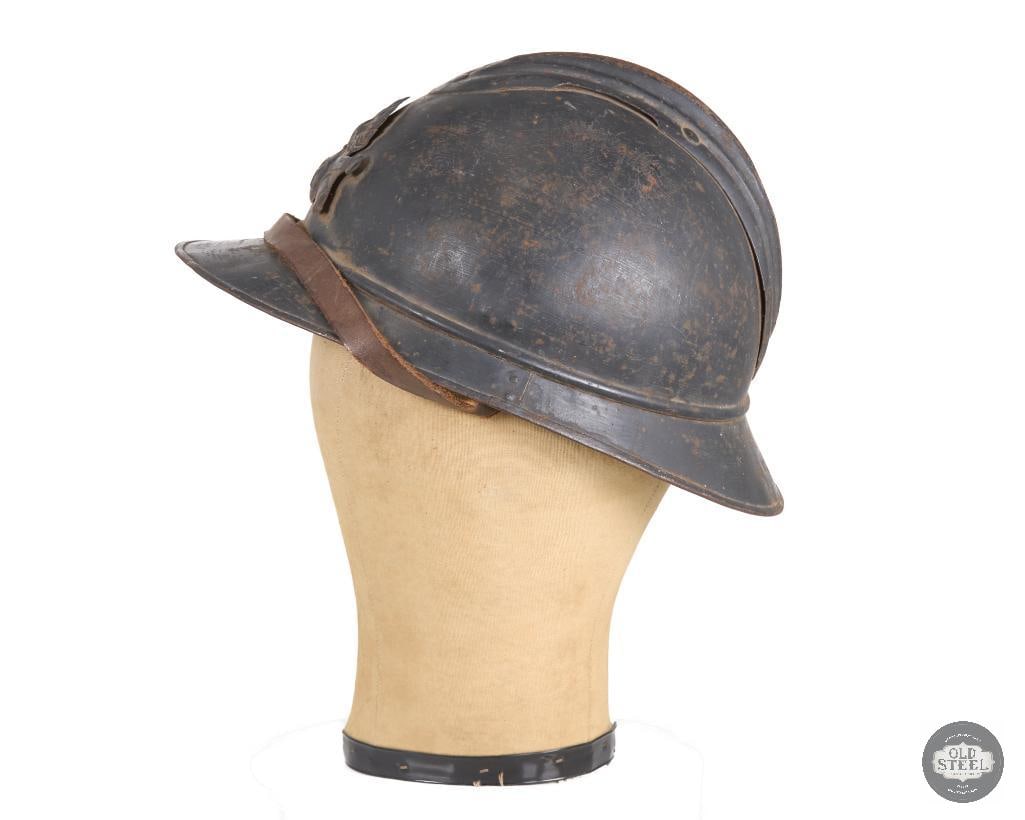 Original French Artillery Adrian Helmet with Liner and Chinstrap - 4