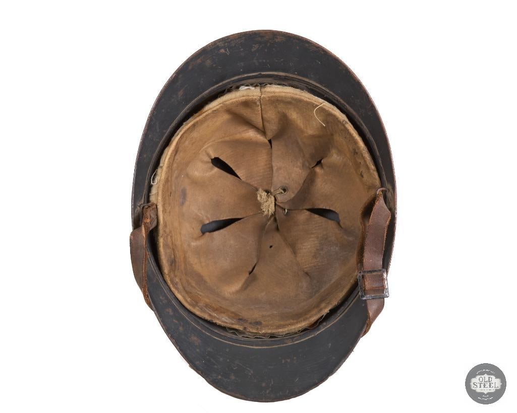 Original French Artillery Adrian Helmet with Liner and Chinstrap - 5