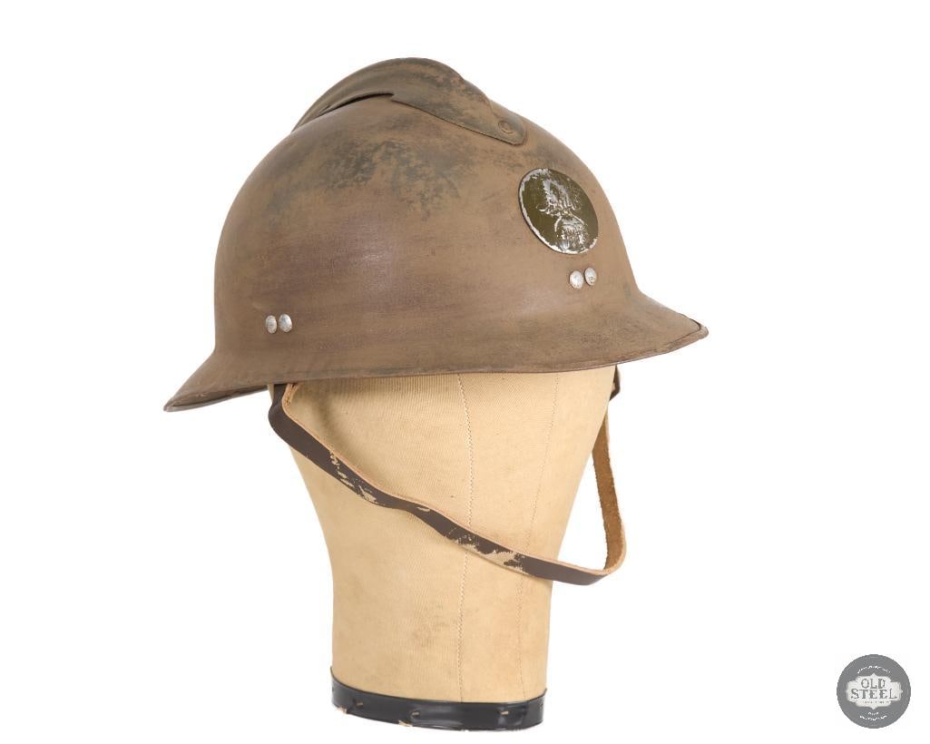 Original French M26 Infantry Adrian Helmet with Liner and Chinstrap (1 of 5)