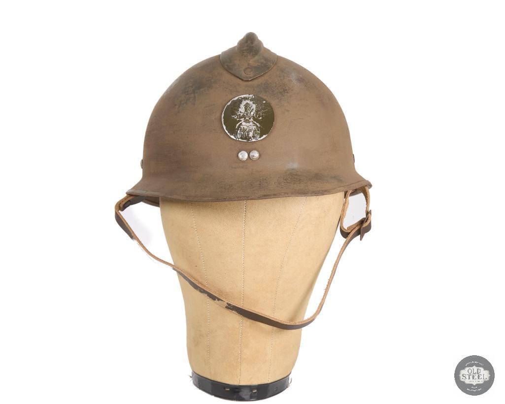 Original French M26 Infantry Adrian Helmet with Liner and Chinstrap - 2