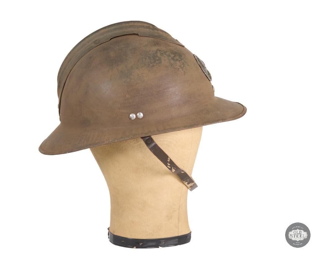Original French M26 Infantry Adrian Helmet with Liner and Chinstrap - 3