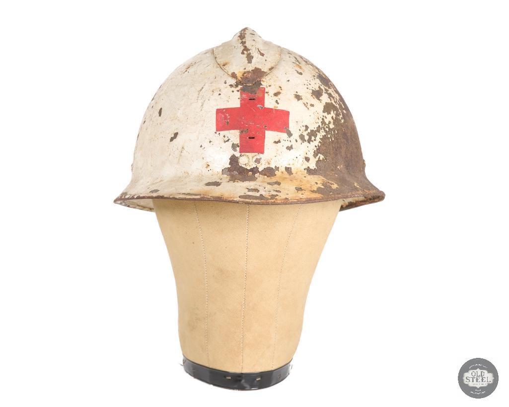 Original French Red Cross Adrian Helmet Shell - 2