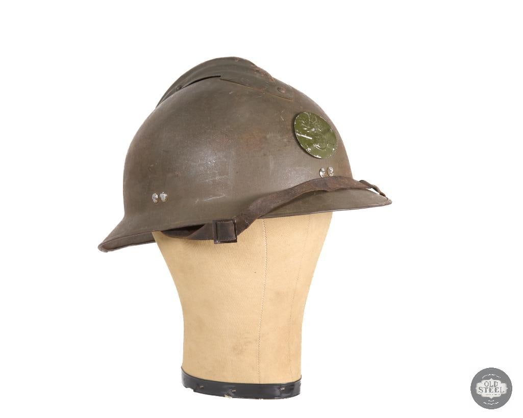 Original French M26 Infantry Adrian Helmet with Liner and Chinstrap (1 of 5)