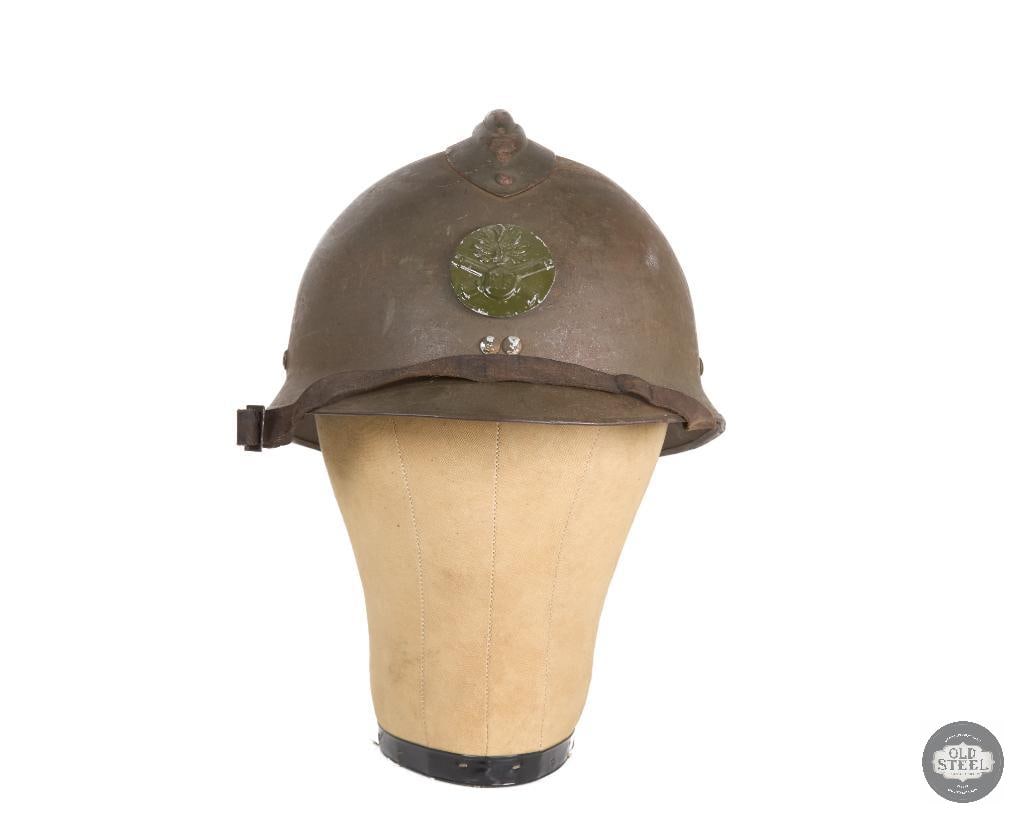 Original French M26 Infantry Adrian Helmet with Liner and Chinstrap - 2