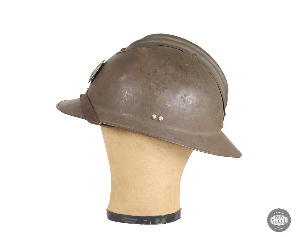 Original French M26 Infantry Adrian Helmet with Liner and Chinstrap - 4