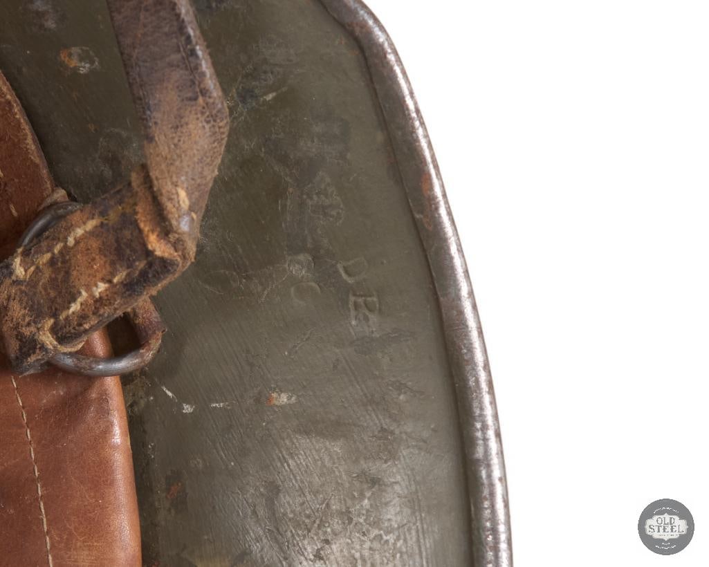 Original Hungarian M38 Steel Helmet WWII Liner and Chinstrap - 6