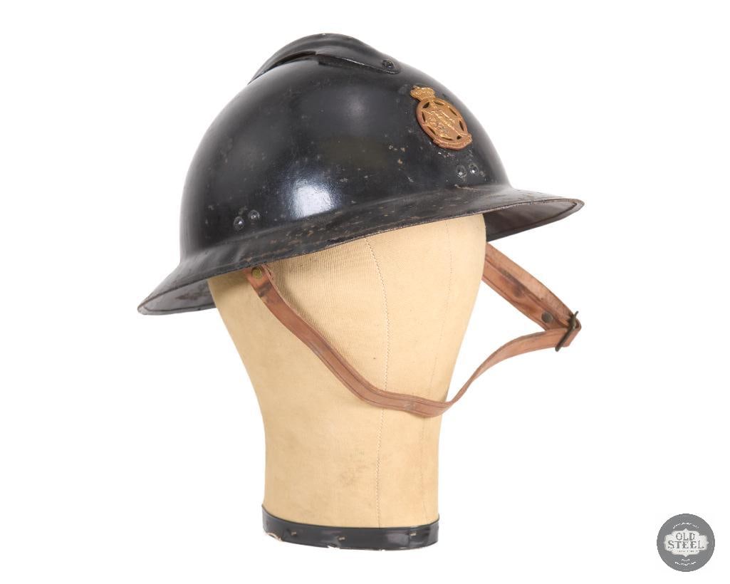 Royal Belgian Armed Civil Defense Adrian Helmet: Royal Belgian Armed Civil Defense Adrian Helmet THIS ITEM IS AS PICTURED WITH NO FURTHER ATTACHMENTS. ALL SALES ARE FINAL. PLEASE REFER TO THE AUCTION DESCRIPTION, LOT #1 DESCRIPTION AND