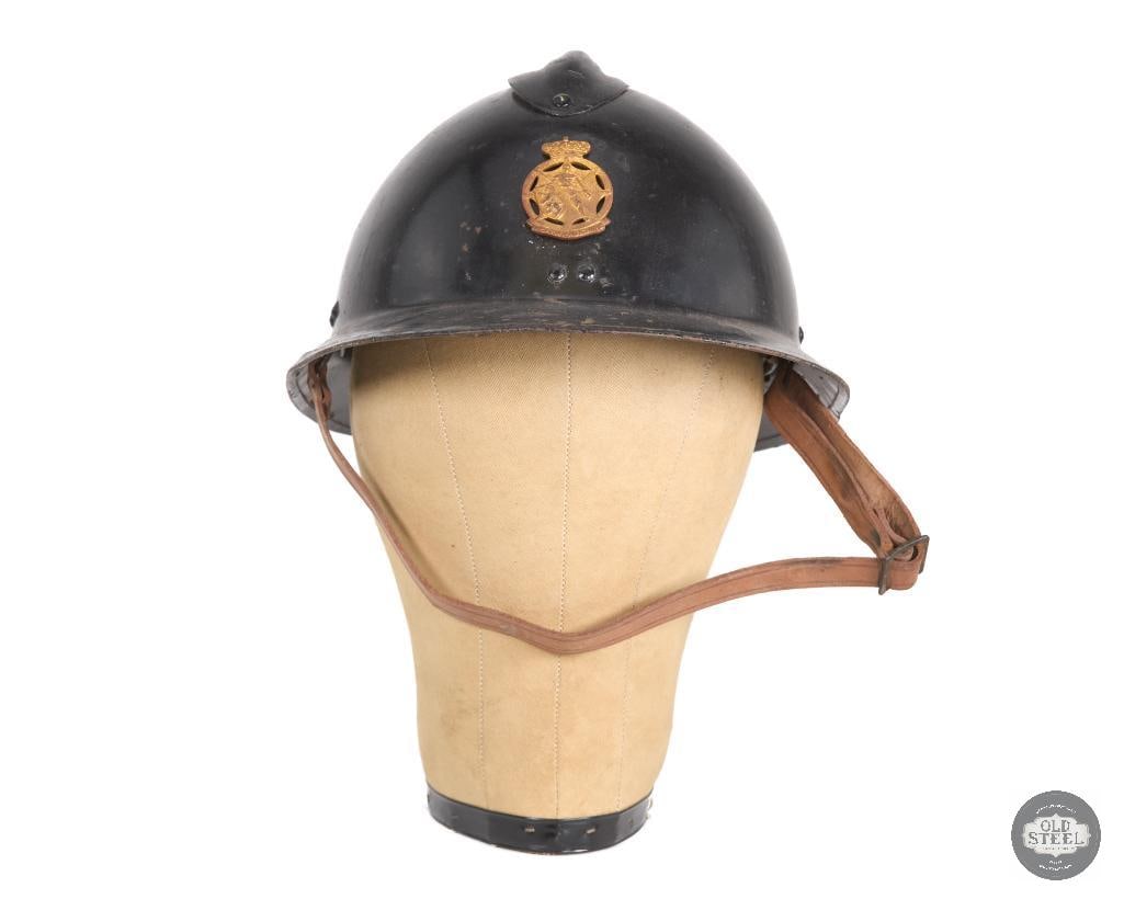 Royal Belgian Armed Civil Defense Adrian Helmet - 2