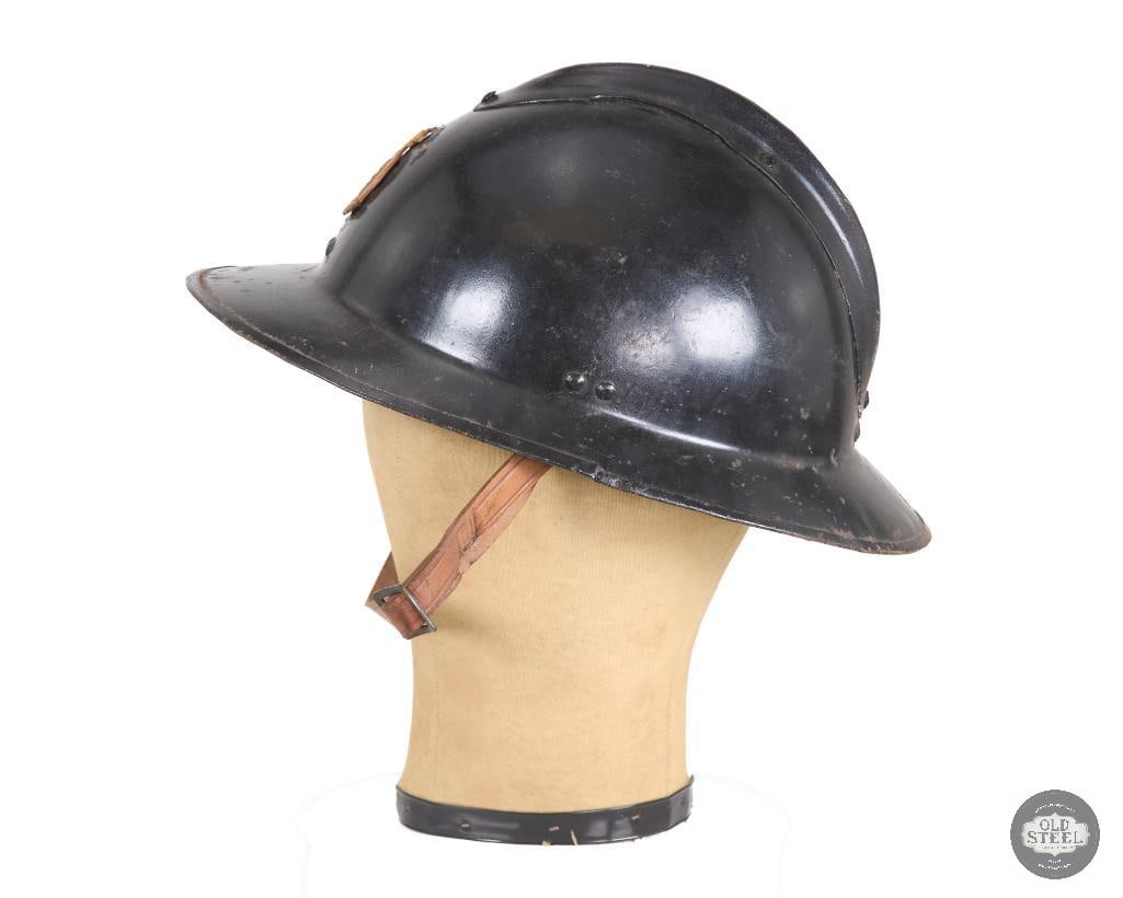 Royal Belgian Armed Civil Defense Adrian Helmet - 4