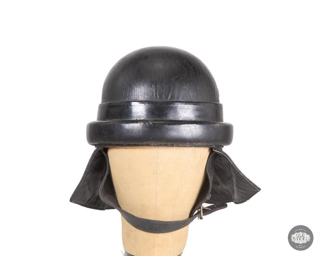 Italian M35 Leather Tankers Helmet - 2