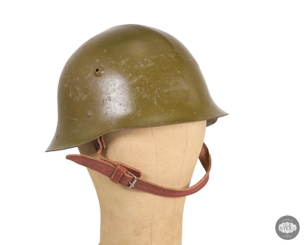 Bulgarian M36C WWII Steel Helmet: Bulgarian M36C WWII Steel Helmet THIS ITEM IS AS PICTURED WITH NO FURTHER ATTACHMENTS. ALL SALES ARE FINAL. PLEASE REFER TO THE AUCTION DESCRIPTION, L
