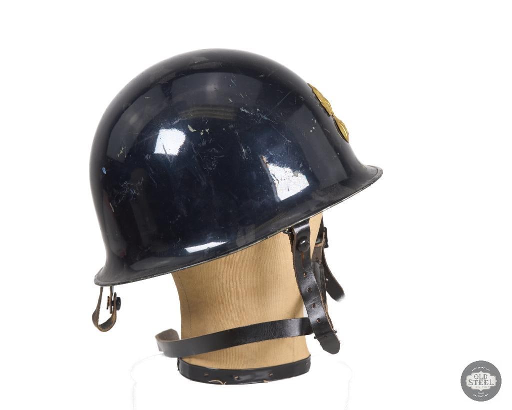 French M51 Dark Blue High Gloss Parade Helmet - 2