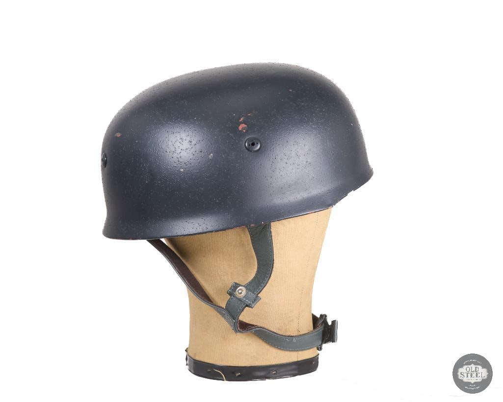 Post-War East German M38 Fallschirmjager Paratrooper Helmet with Liner and Chinstrap - 2