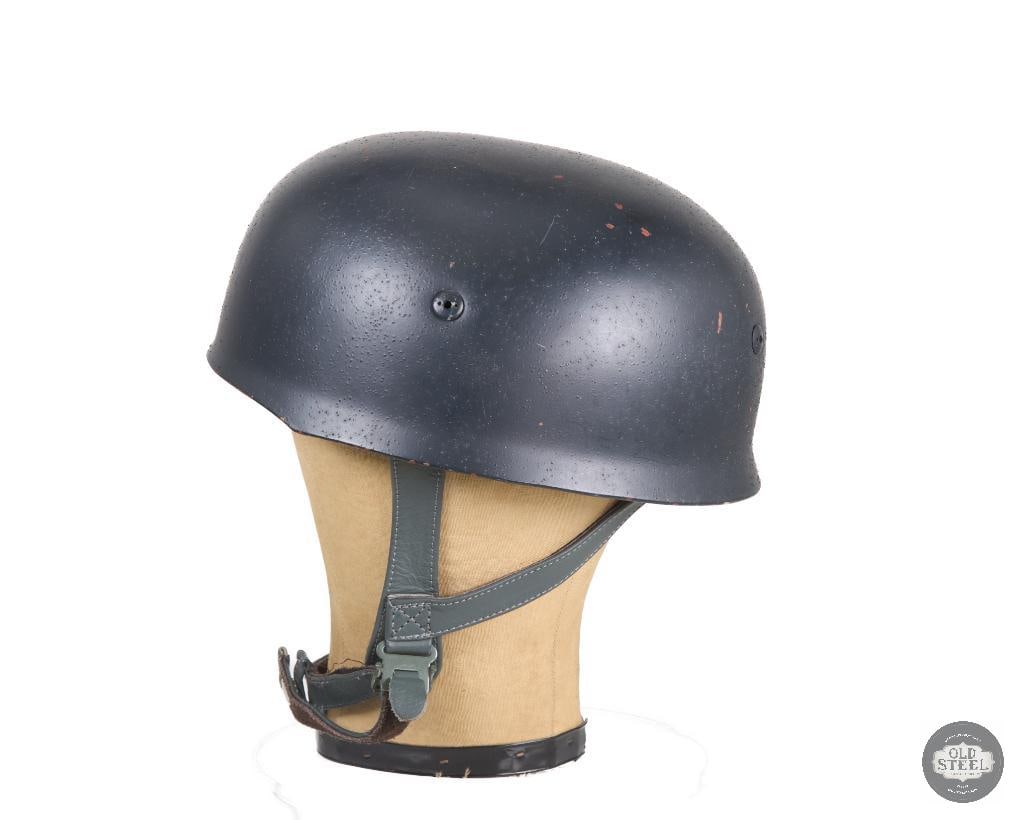 Post-War East German M38 Fallschirmjager Paratrooper Helmet with Liner and Chinstrap - 3