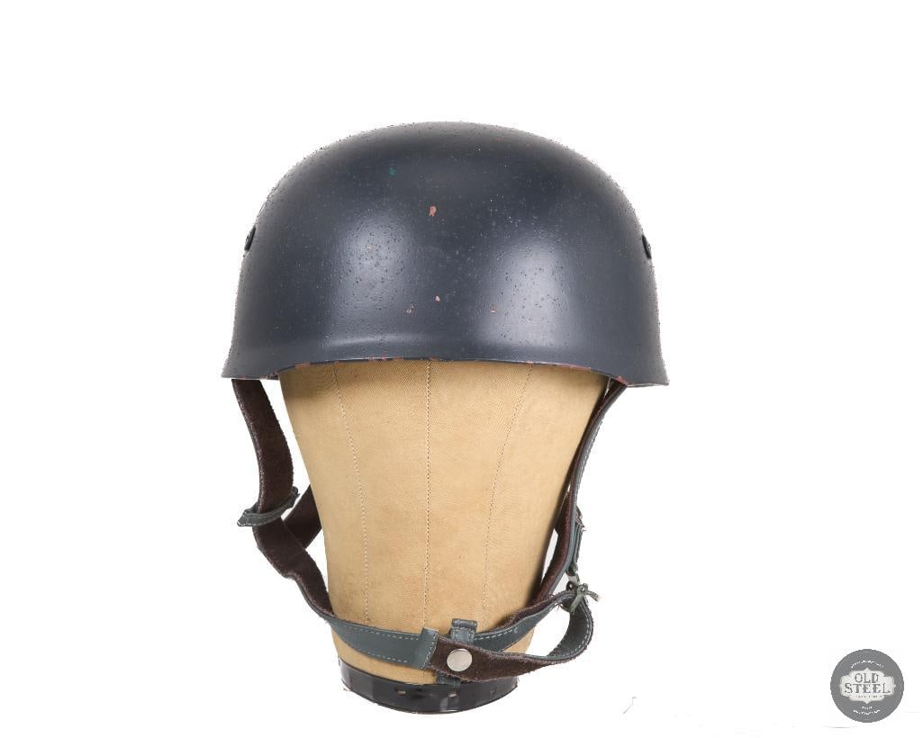 Post-War East German M38 Fallschirmjager Paratrooper Helmet with Liner and Chinstrap - 4