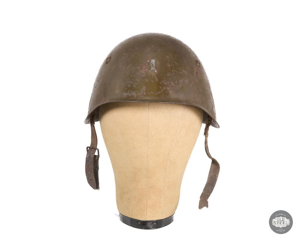 Italian M33 WWII Helmet with Front Bracket - 2