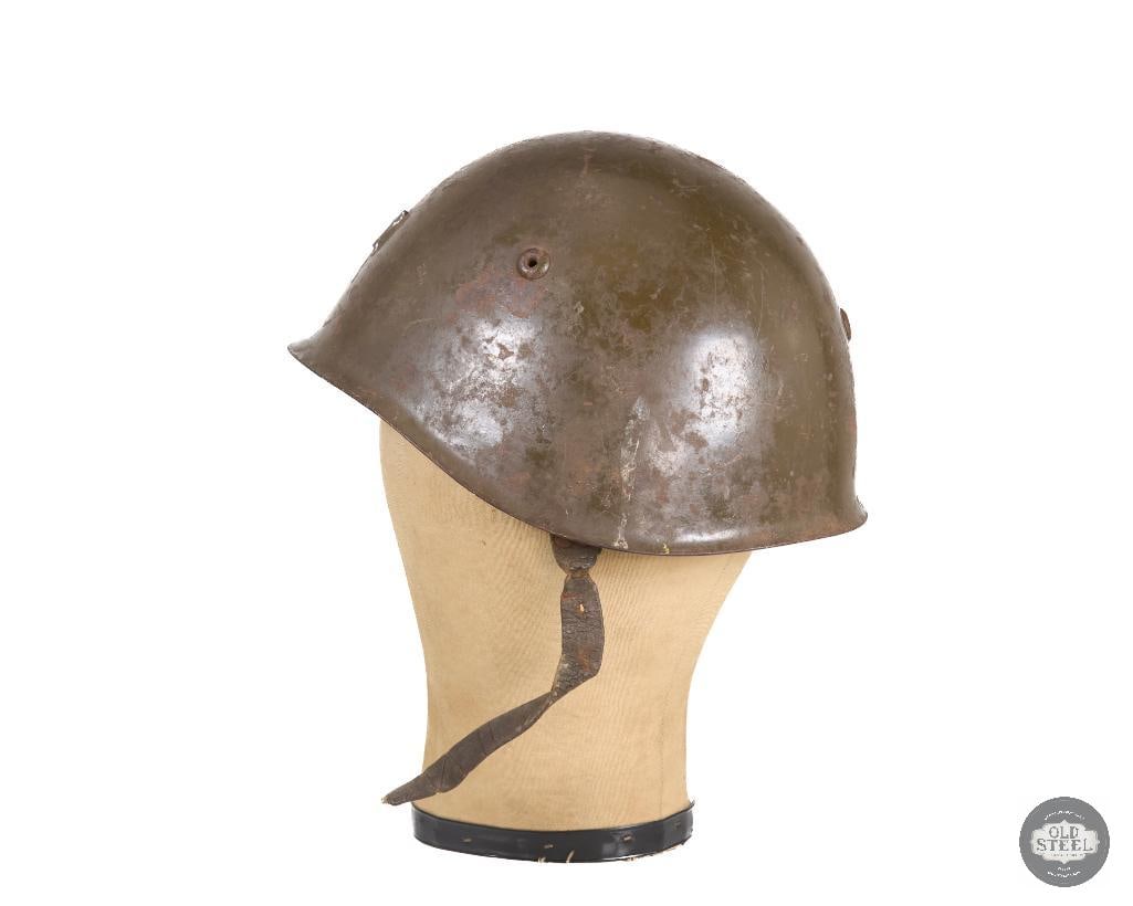Italian M33 WWII Helmet with Front Bracket - 4