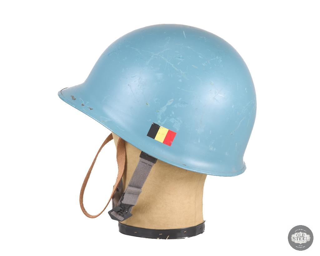Belgium M51 Helmet with Blue Plastic Liner - 4