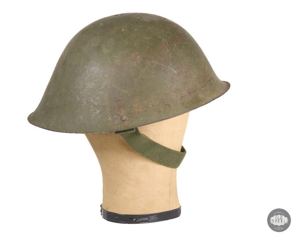 British MKIV Helmet with 1980s Liner and Elastic Chinstrap - 3