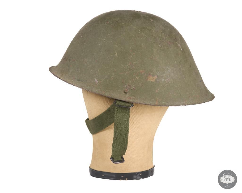 British MKIV Helmet with 1980s Liner and Elastic Chinstrap - 4