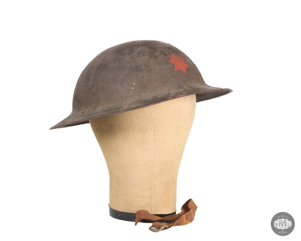 British MK I Brodie Helmet Shell WWI: British MK I Brodie Helmet Shell WWI THIS ITEM IS AS PICTURED WITH NO FURTHER ATTACHMENTS. ALL SALES ARE FINAL. PLEASE REFER TO THE AUCTION DESCRIPTIO