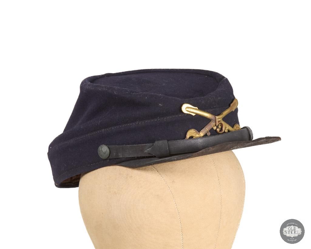 US Civil War Union 5th Cavalry Black Knights Regiment Kepi Cap: US Civil War Union kepi cap from the 5th Cavalry Regiment also known as the 'Black Knights' THIS ITEM IS AS PICTURED WITH NO FURTHER ATTACHMENTS.