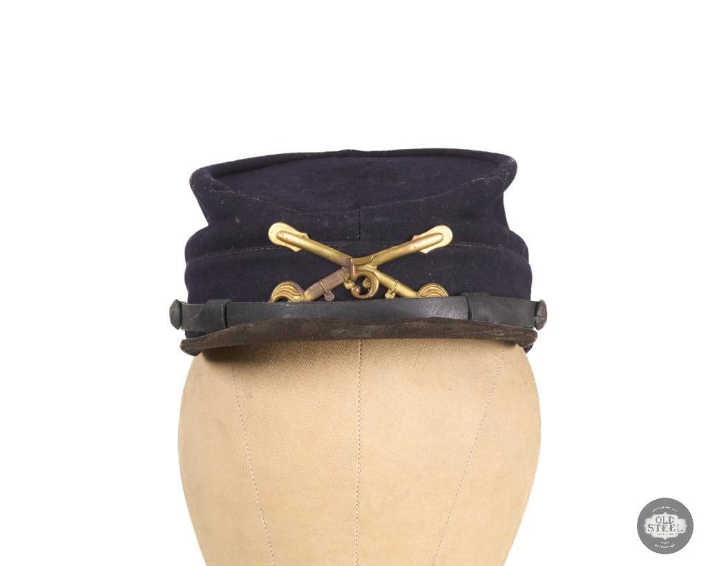 US Civil War Union 5th Cavalry Black Knights Regiment Kepi Cap - 2