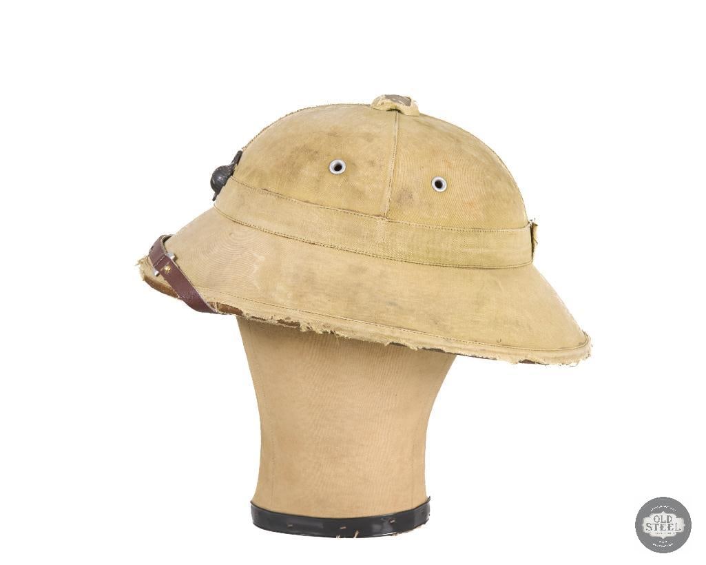 Pre-Cold War USMC Pressed Fiber Hat Range Instructors Hat Pith Helmet - 4