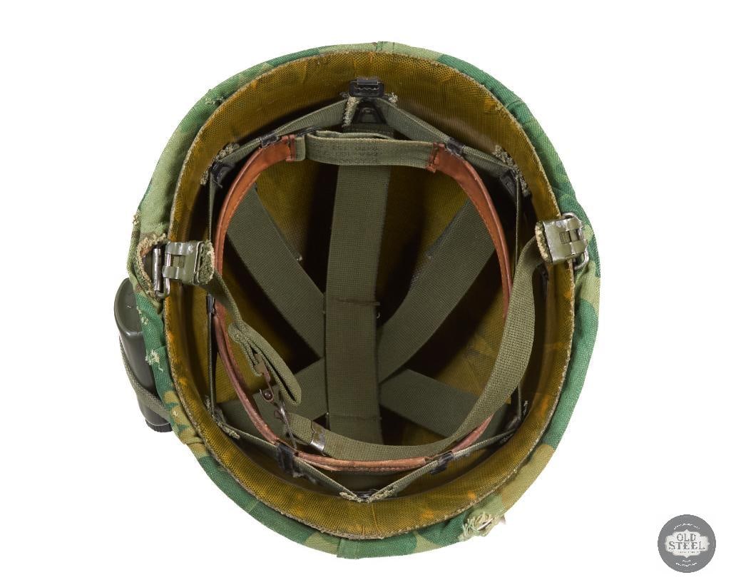 US M1 Vietnam War Helmet with Decorative Embellishments in Band - 5
