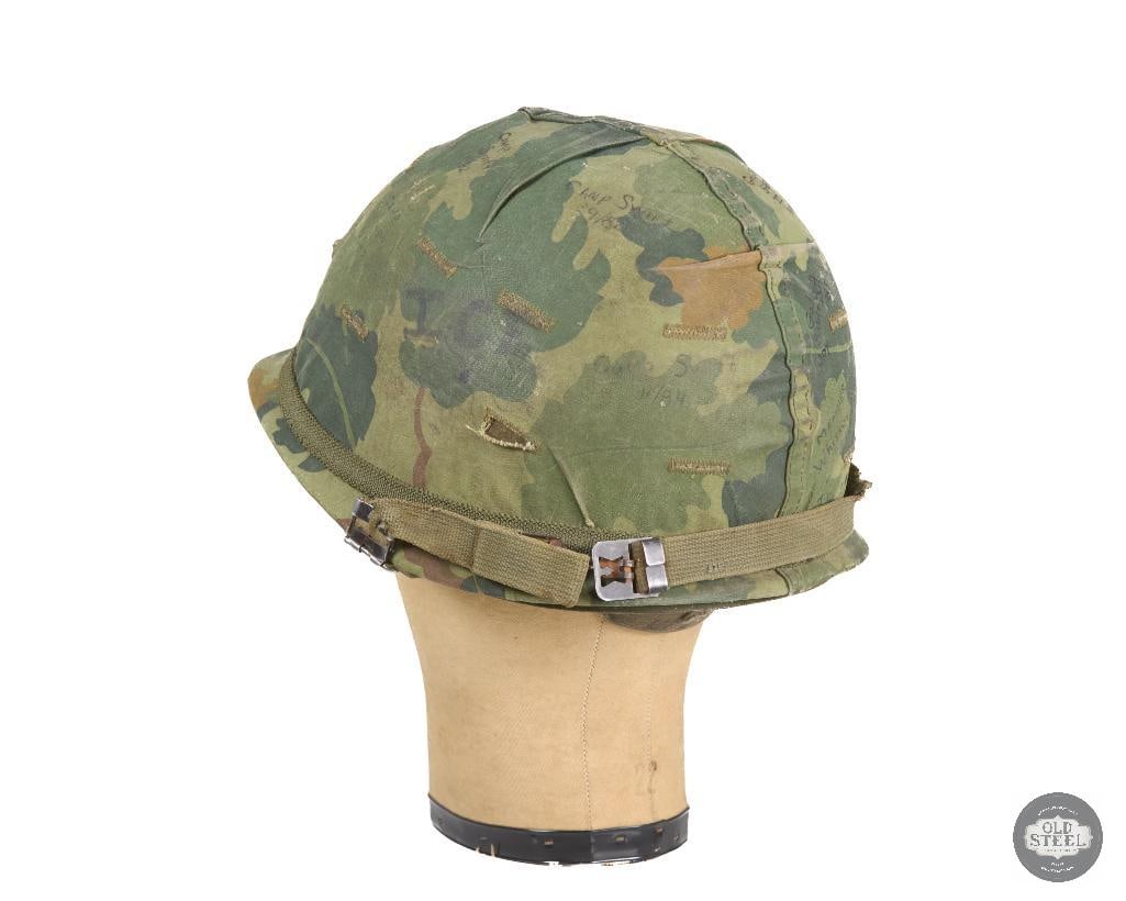 Operation Golden Saber US M1 Vietnam War Helmet with Cover - 5
