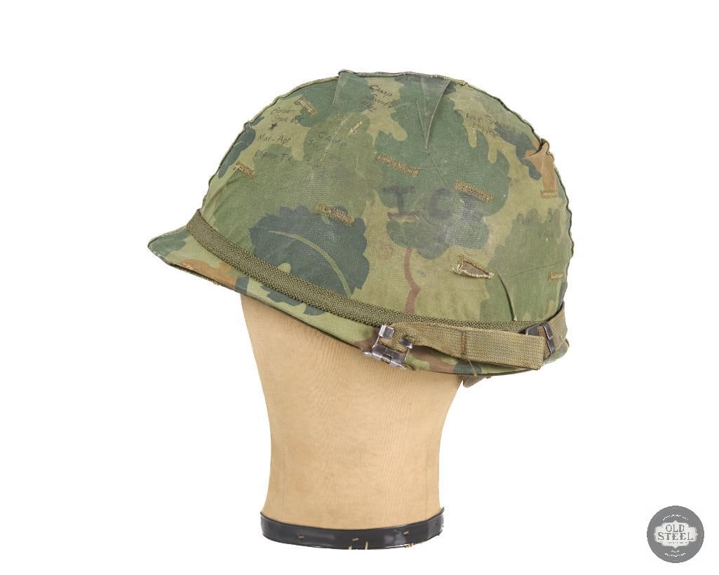 Operation Golden Saber US M1 Vietnam War Helmet with Cover - 6