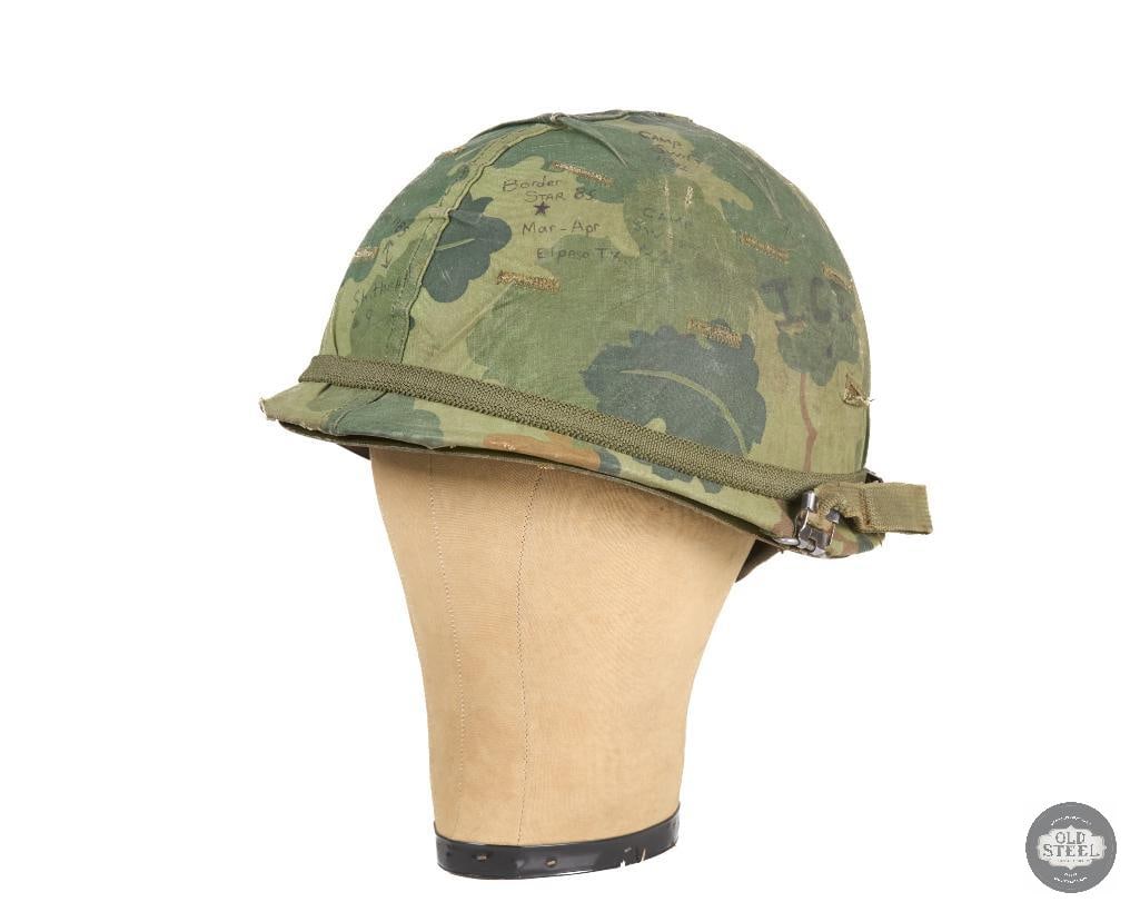 Operation Golden Saber US M1 Vietnam War Helmet with Cover - 7