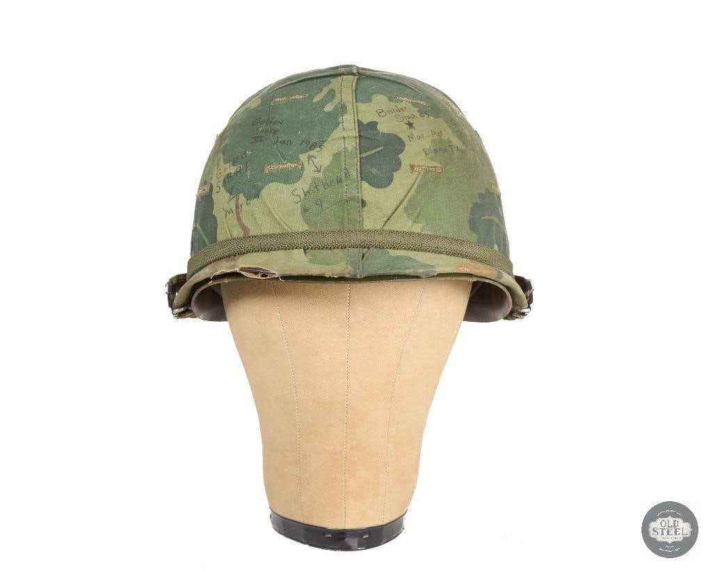 Operation Golden Saber US M1 Vietnam War Helmet with Cover - 8
