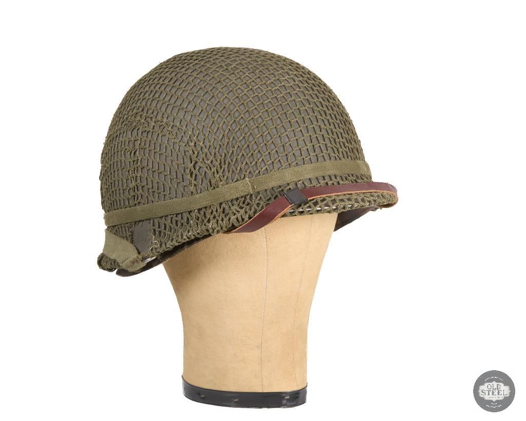 US M1 Helmet WWII with Netting Cover and Westinghouse Liner: US M1 Helmet WWII with Netting Cover and Westinghouse Liner THIS ITEM IS AS PICTURED WITH NO FURTHER ATTACHMENTS. ALL SALES ARE FINAL. PLEASE REFER TO THE AUCTION DESCRIPTION, LOT