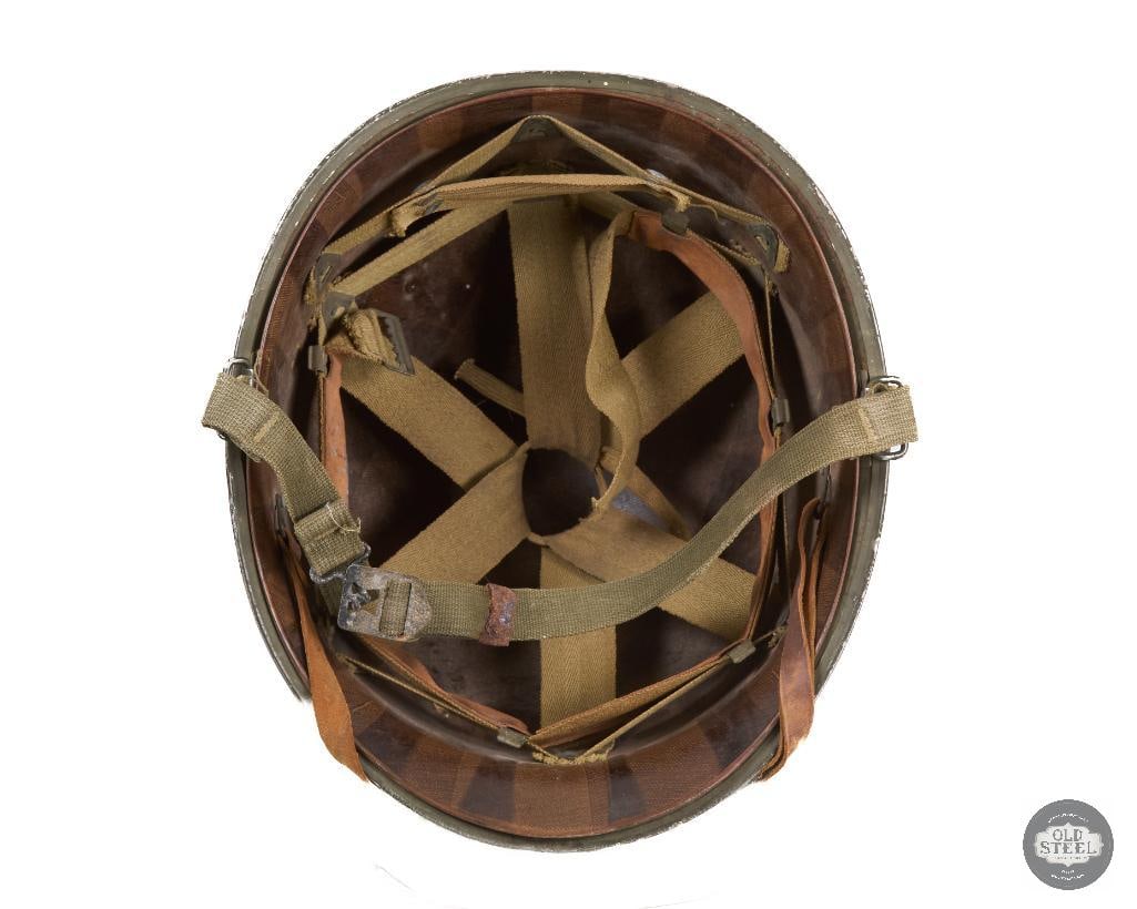 US M1 WWII Helmet with Seaman Paper Co Liner - 5