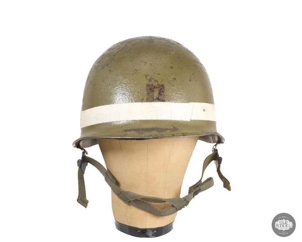 US Captain's M1 Helmet Korean War with Westinghouse Liner - 2