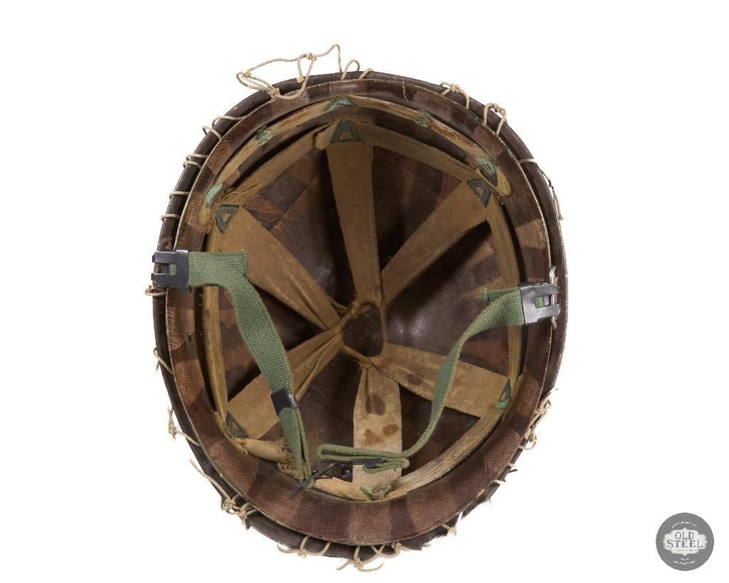 US Red Cross Medic M1 Helmet with Netting WWII - 5