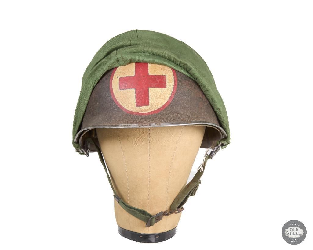South Vietnamese ARVN Red Cross Medic Helmet with Cover - 2
