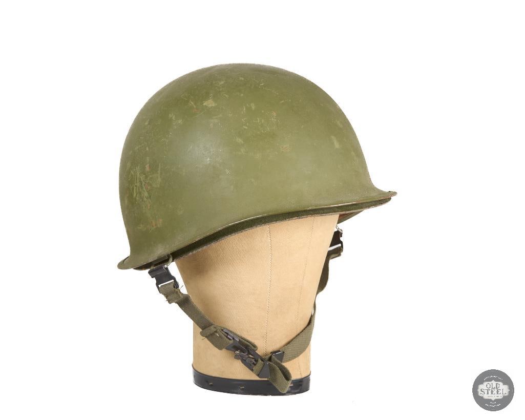 Vietnam War US M1 Helmet: Vietnam War Era M1 US helmet. Low dome, good paint good liner and suspension. THIS ITEM IS AS PICTURED WITH NO FURTHER ATTACHMENTS. ALL SALES ARE FINAL. PLEASE REFER TO THE AUCTION