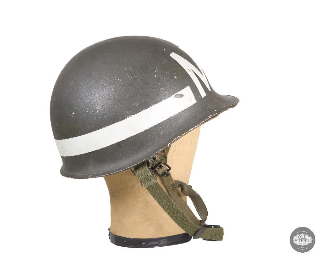US M1 Military Police Helmet Vietnam War with Jump Liner - 3