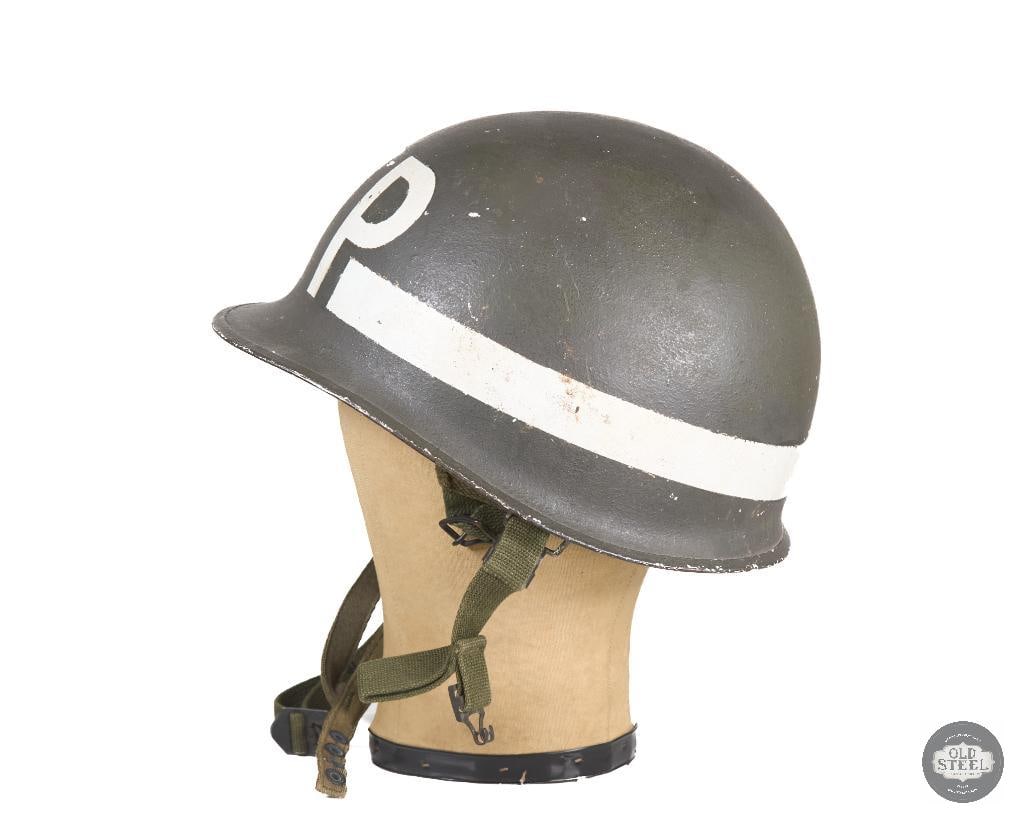 US M1 Military Police Helmet Vietnam War with Jump Liner - 4
