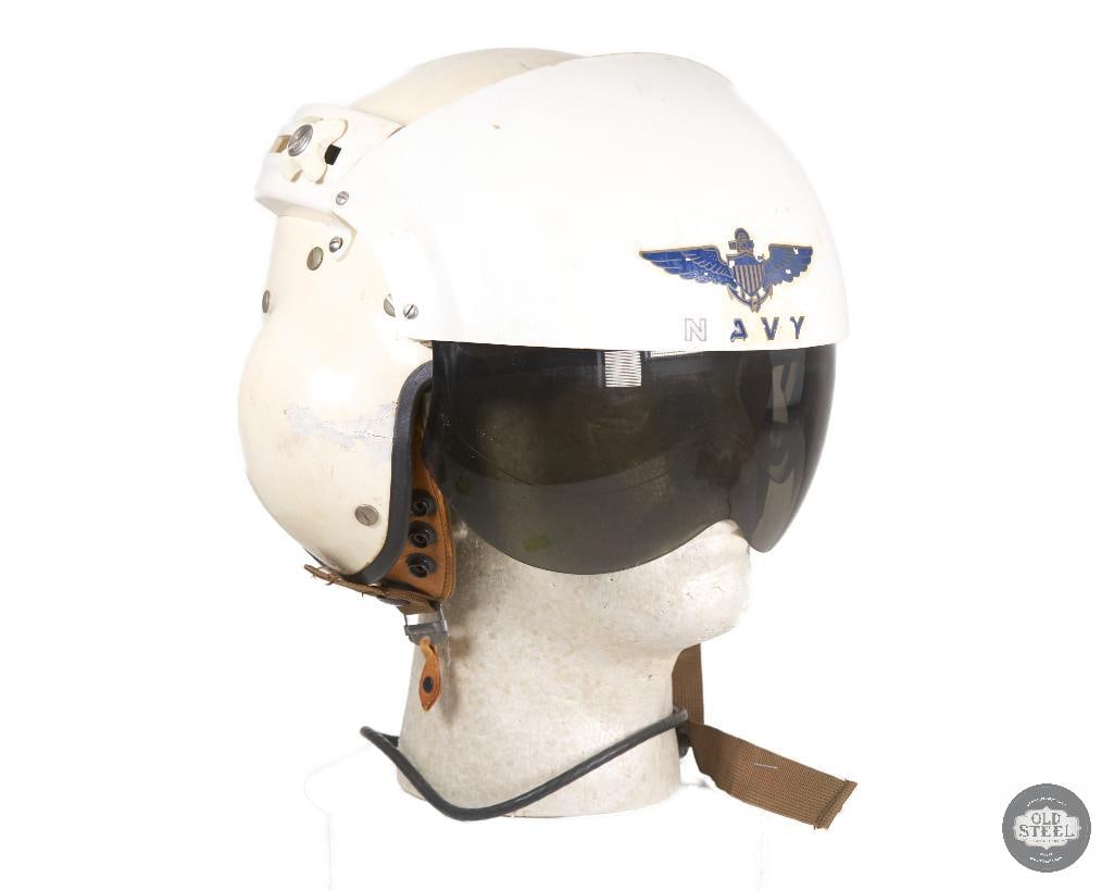 USN Gentex APH-6 Dual Visor Flight Helmet with Sonex Ears Vietnam War Era (1 of 5)