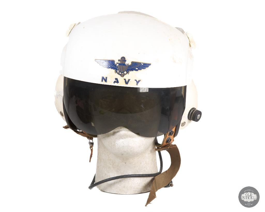 USN Gentex APH-6 Dual Visor Flight Helmet with Sonex Ears Vietnam War Era - 2