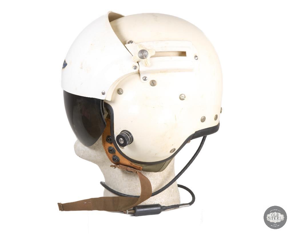 USN Gentex APH-6 Dual Visor Flight Helmet with Sonex Ears Vietnam War Era - 4