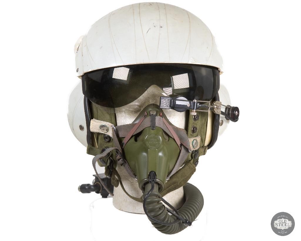 USAF Vietnam War APH 6 Flight Helmet with Oxygen Mask and Sonex Ears - 2